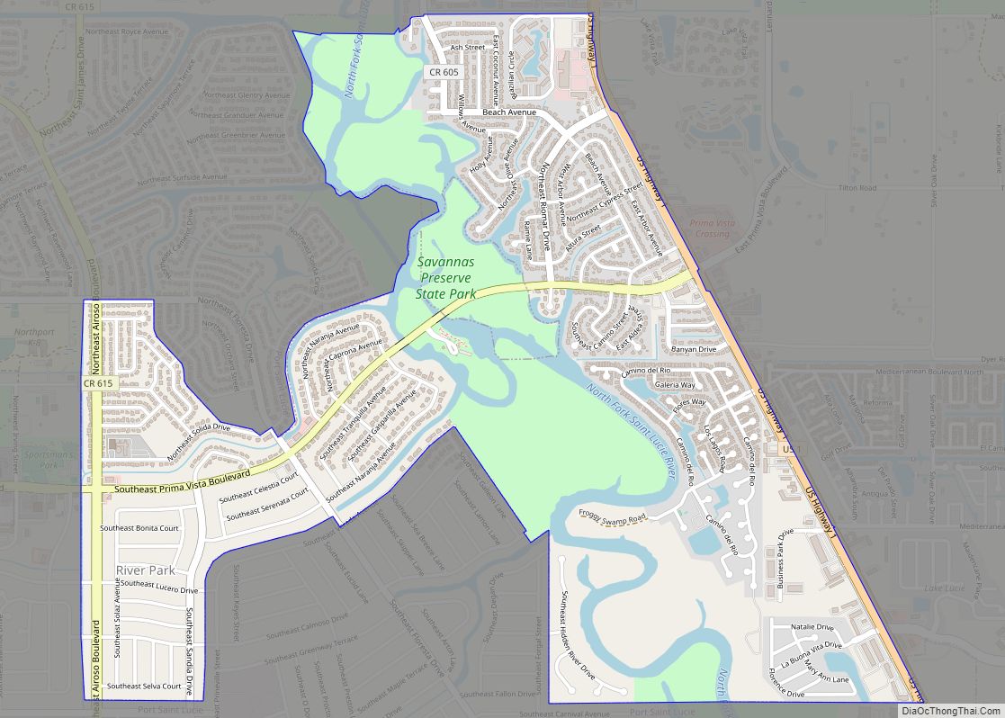 Map of River Park CDP