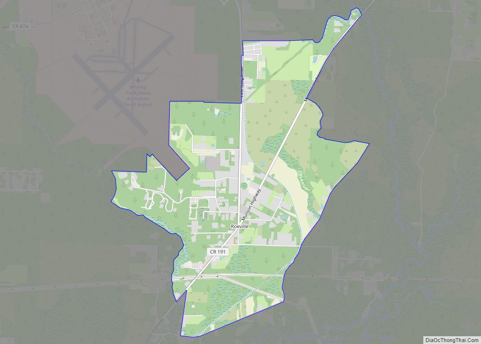Map of Roeville CDP