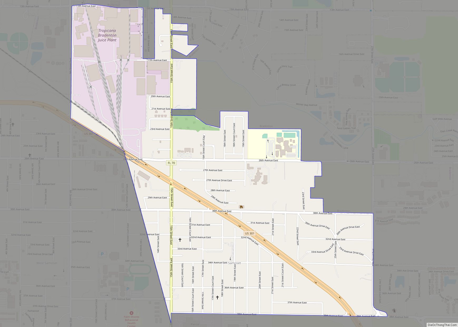 Map of Samoset CDP