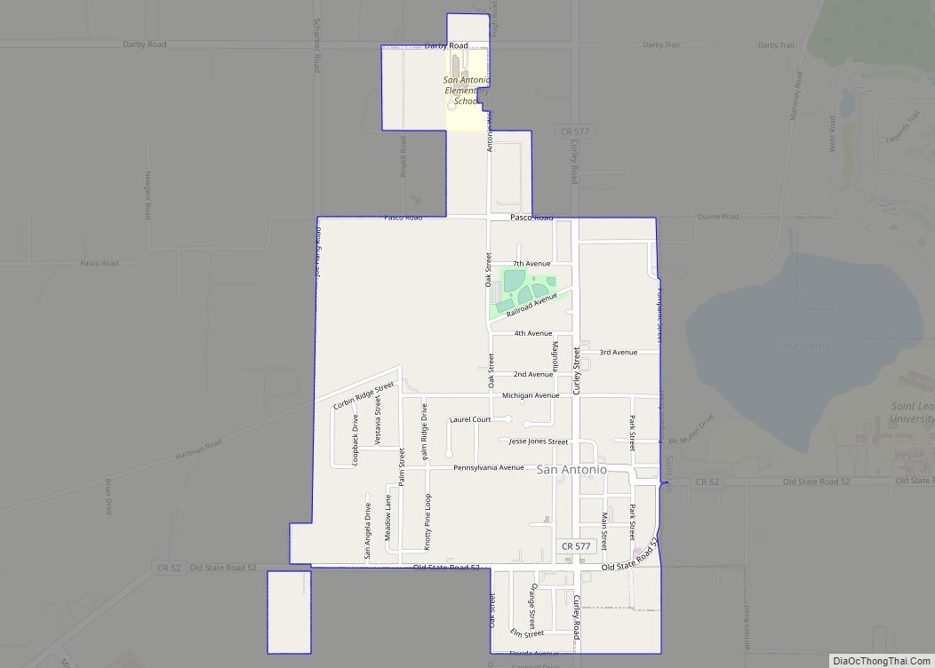 Map of San Antonio city
