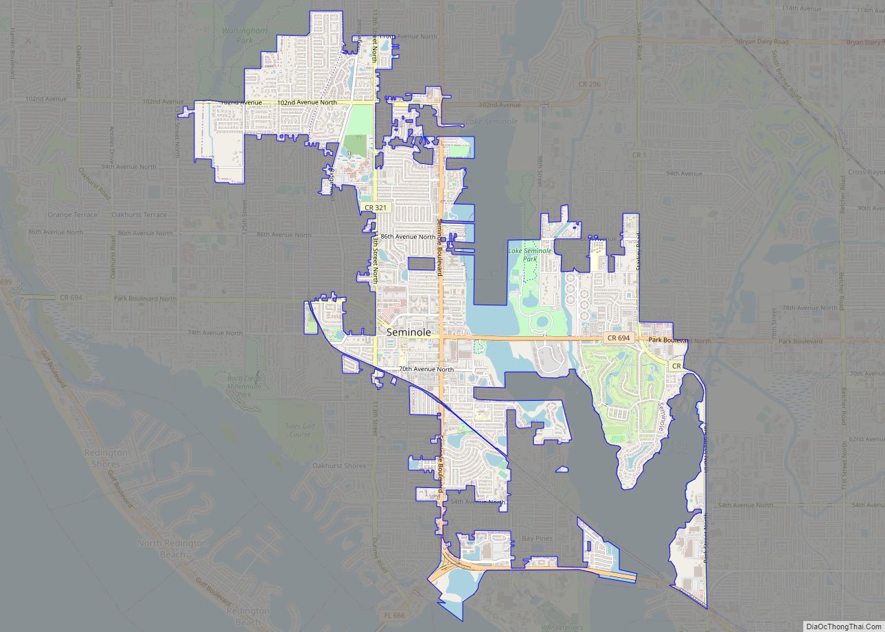 Map of Seminole city