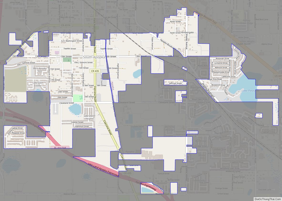 Map of South Apopka CDP