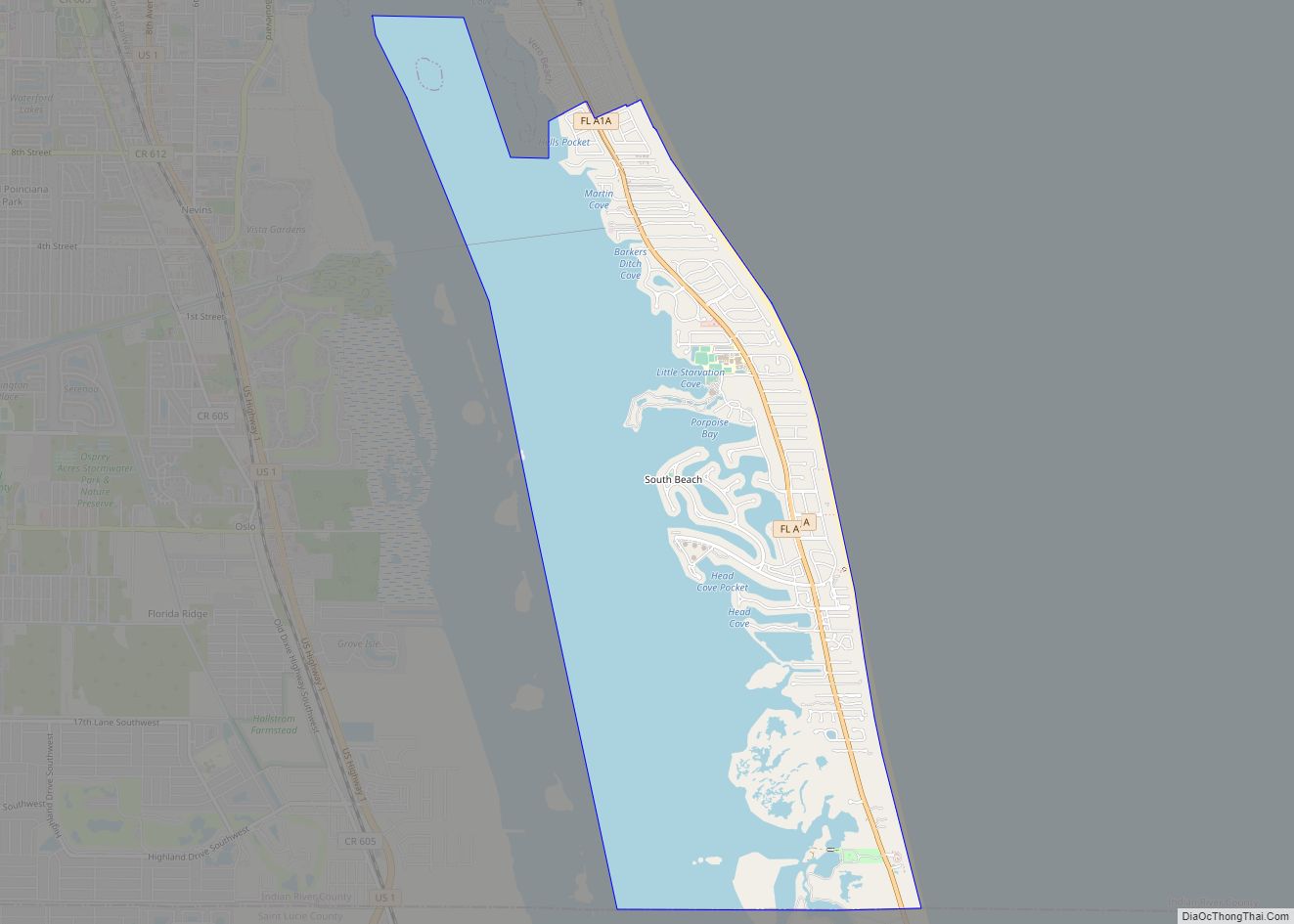 Map of South Beach CDP