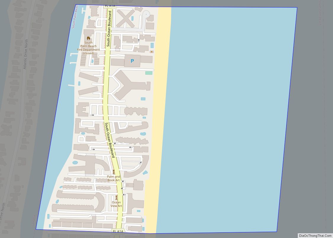 Map of South Palm Beach town