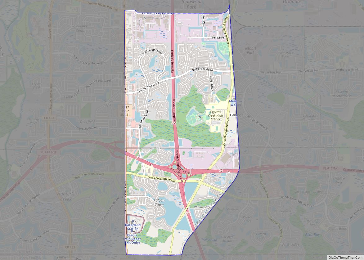 Map of Southchase CDP