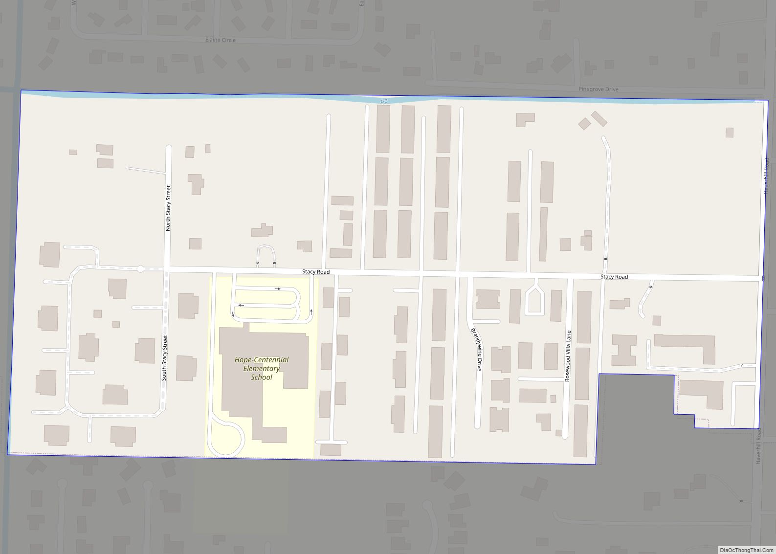 Map of Stacey Street CDP