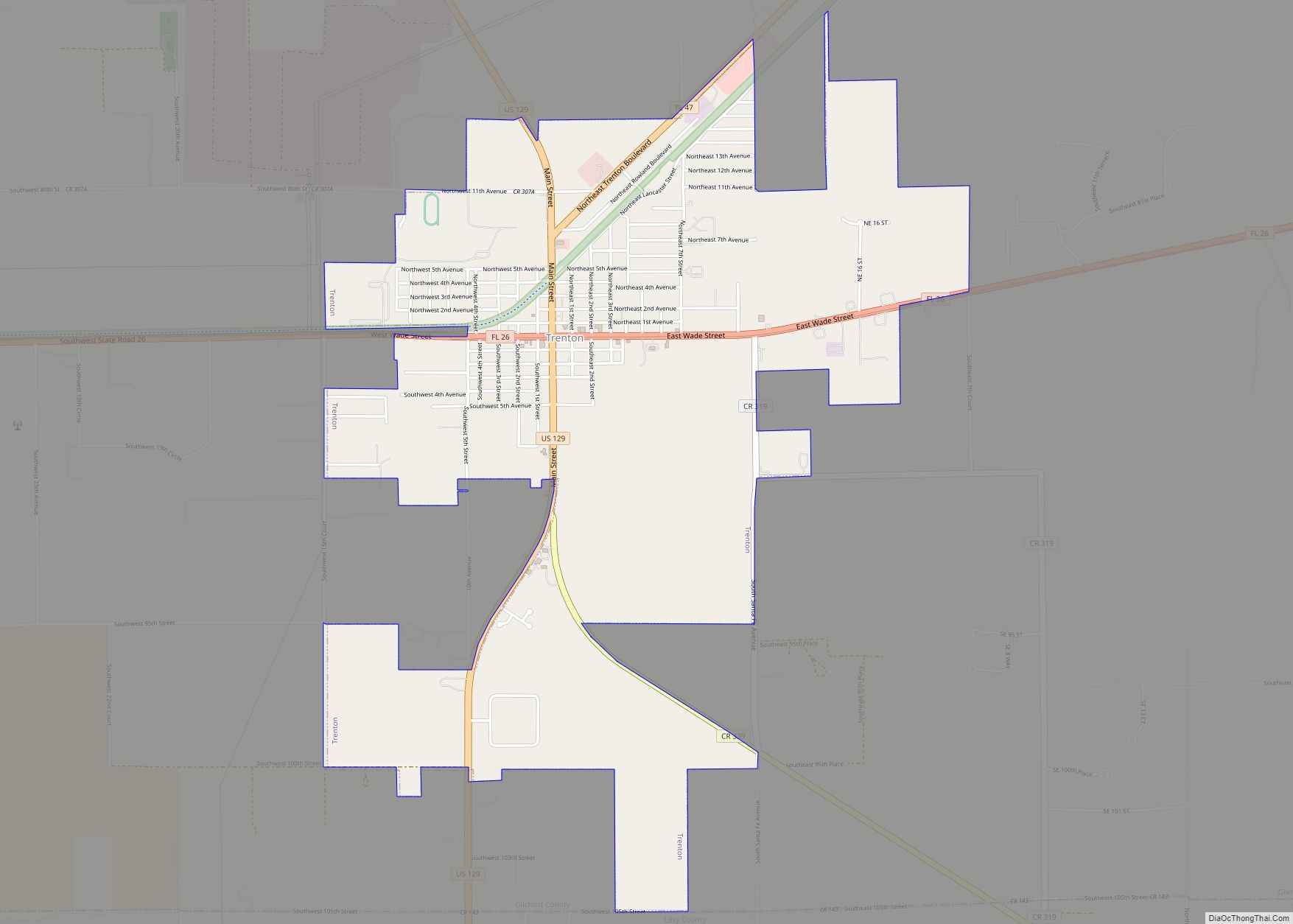 Map of Trenton city