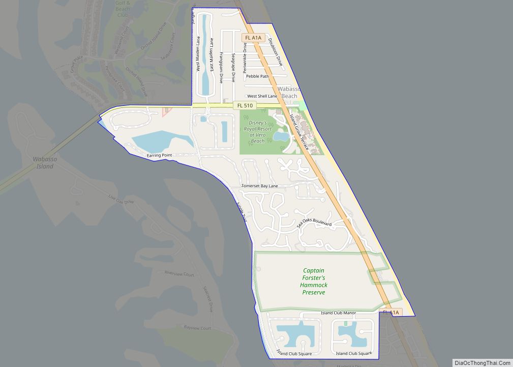 Map of Wabasso Beach CDP