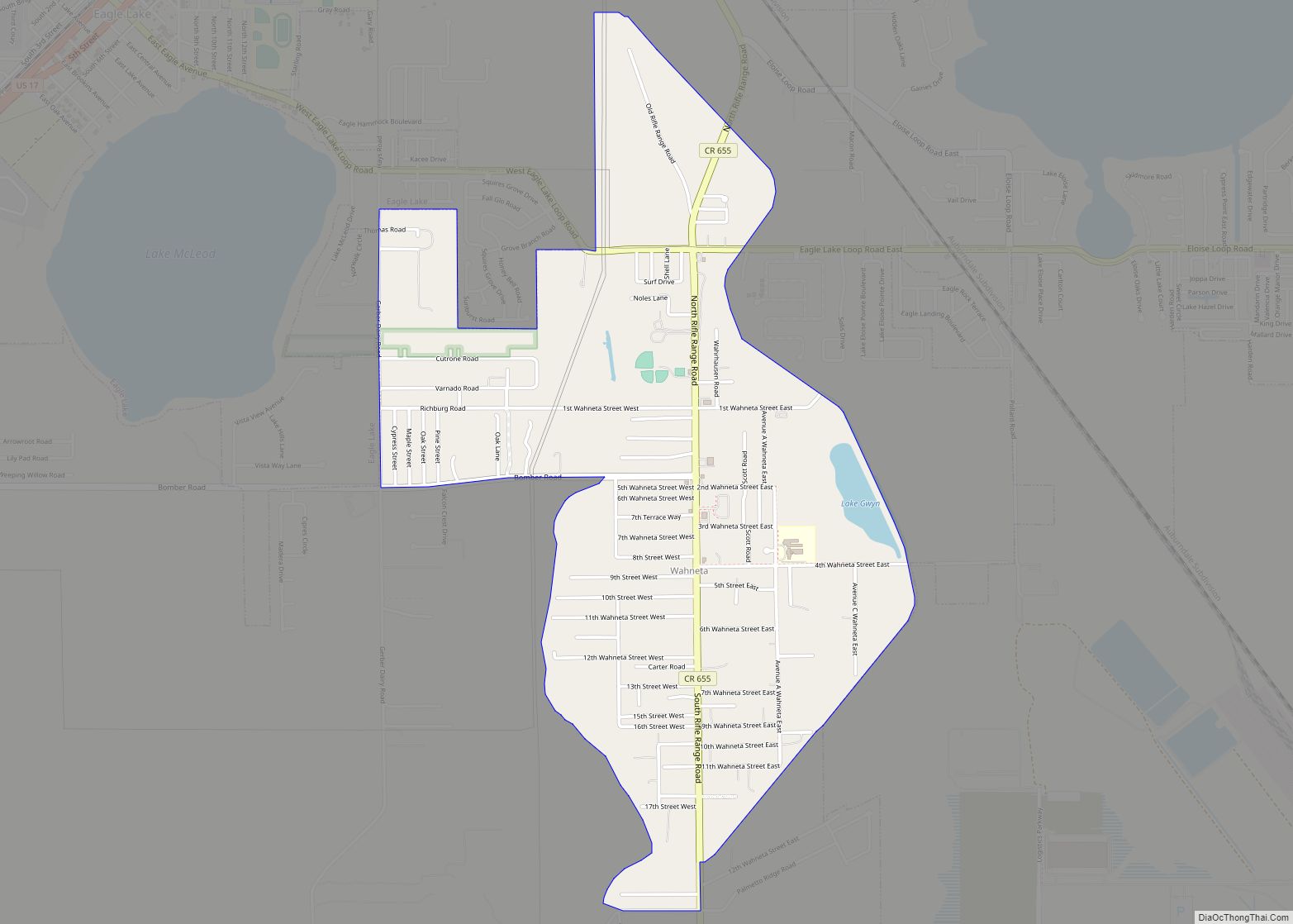 Map of Wahneta CDP
