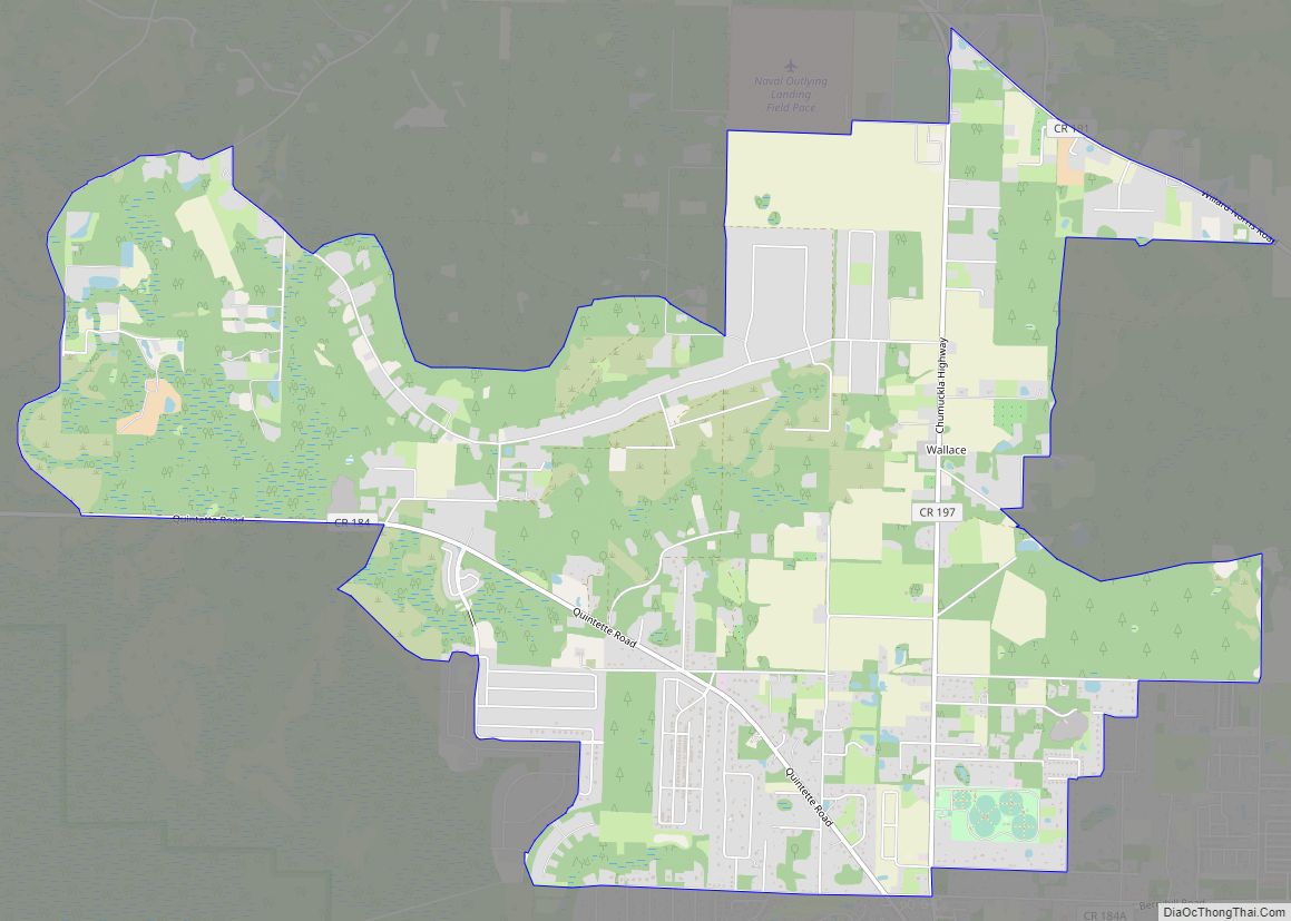 Map of Wallace CDP, Florida