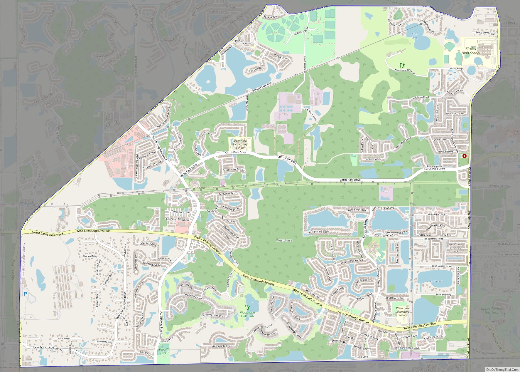 Map of Westchase CDP