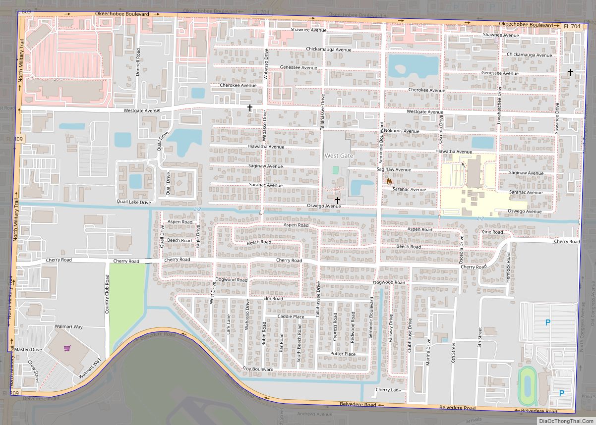 Map of Westgate CDP