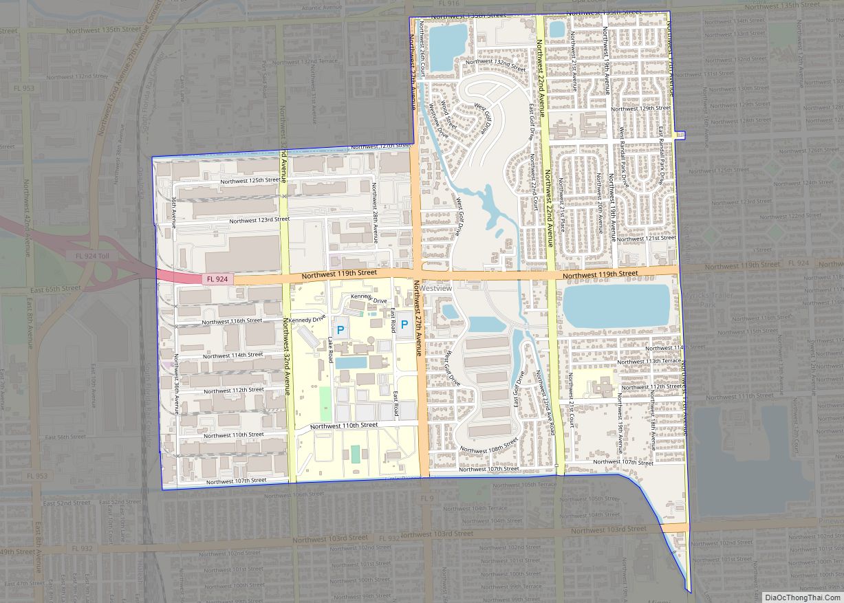 Map of Westview CDP