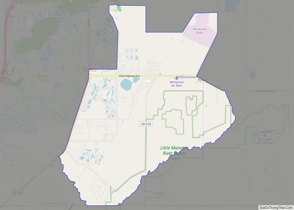 Map of Wimauma CDP