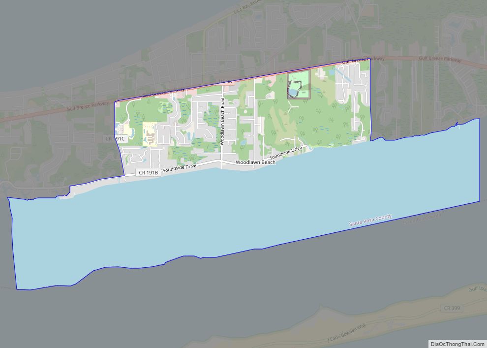 Map of Woodlawn Beach CDP
