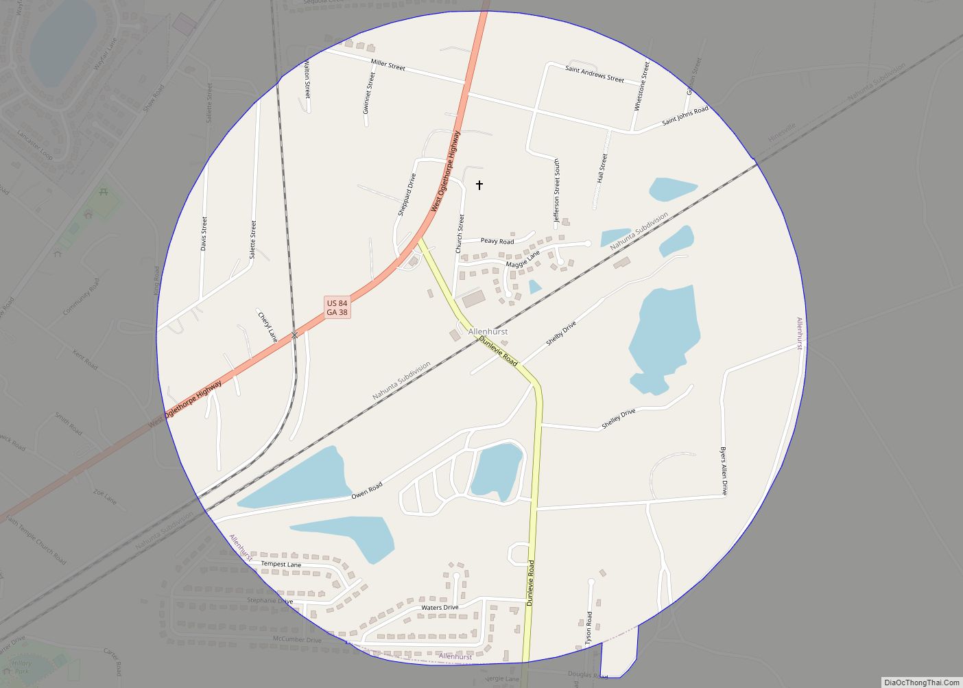 Map of Allenhurst city