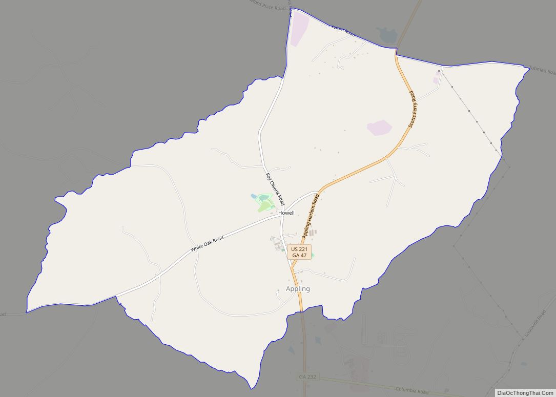 Map of Appling CDP