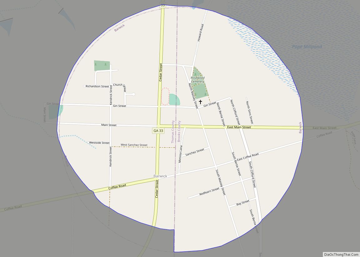 Map of Barwick city