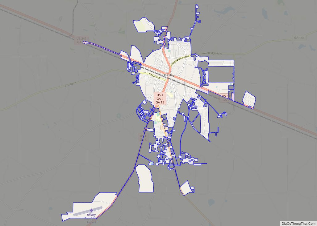 Map of Baxley city