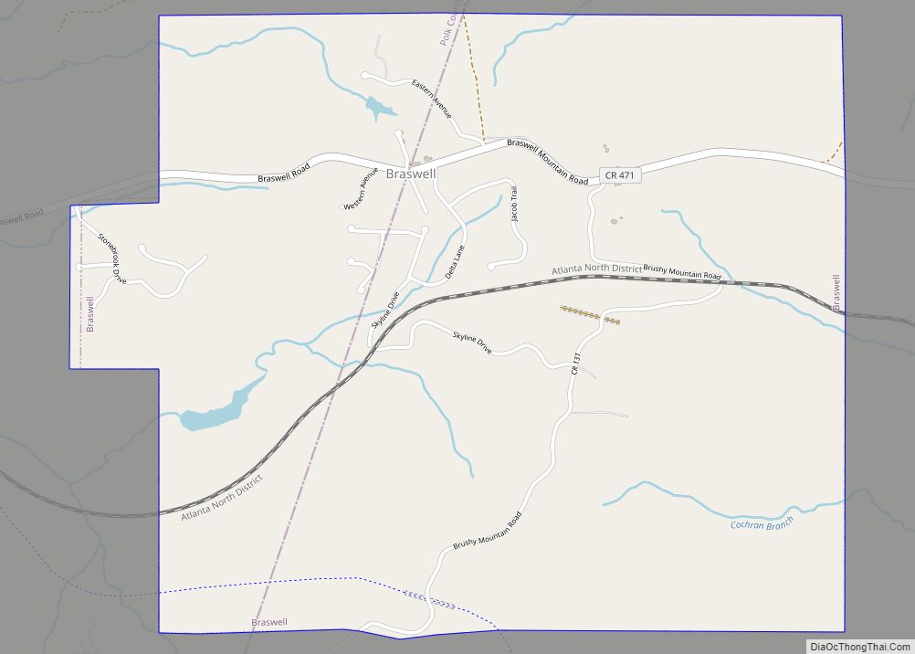 Map of Braswell town