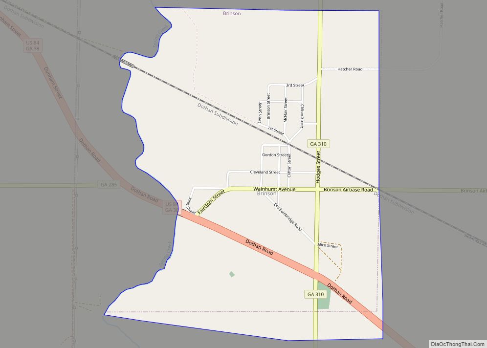 Map of Brinson town