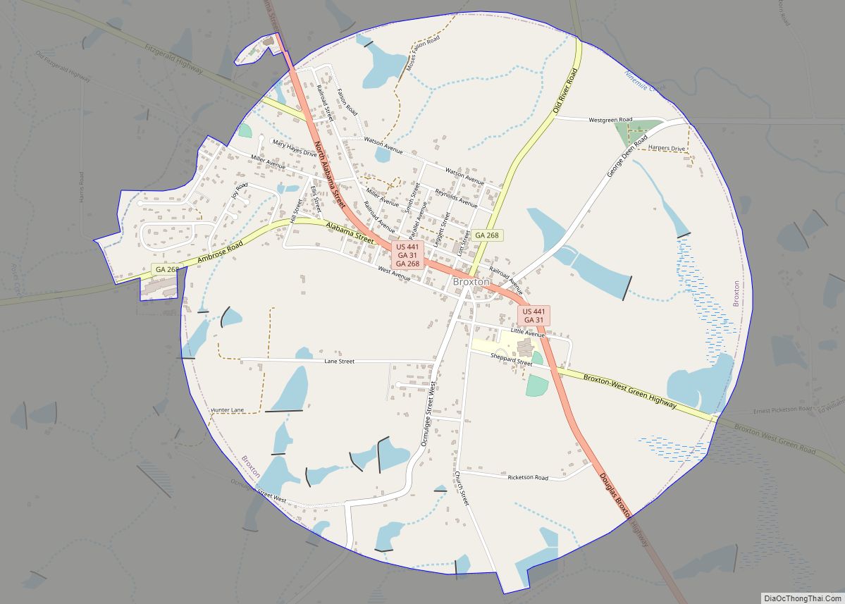 Map of Broxton city