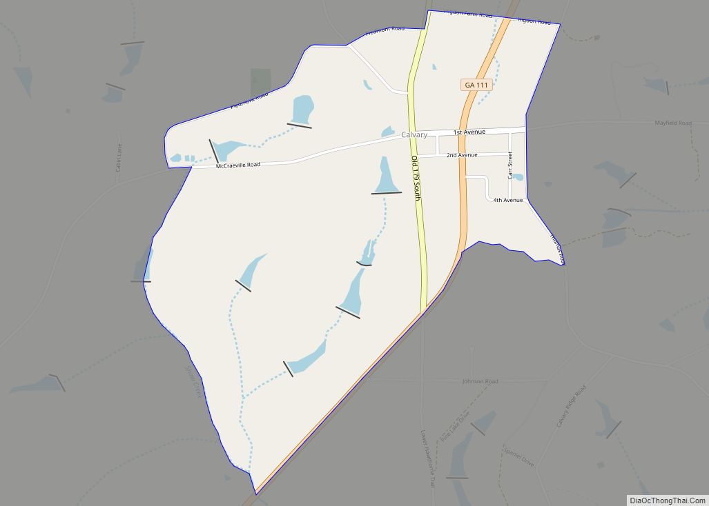 Map of Calvary CDP