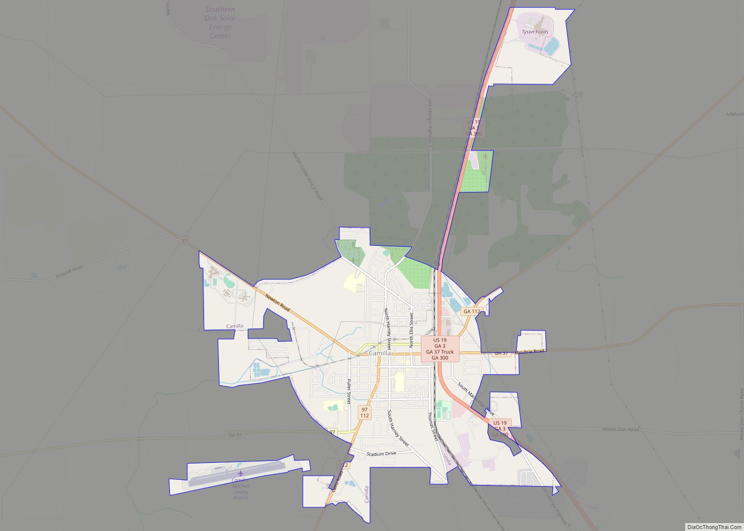 Map of Camilla city