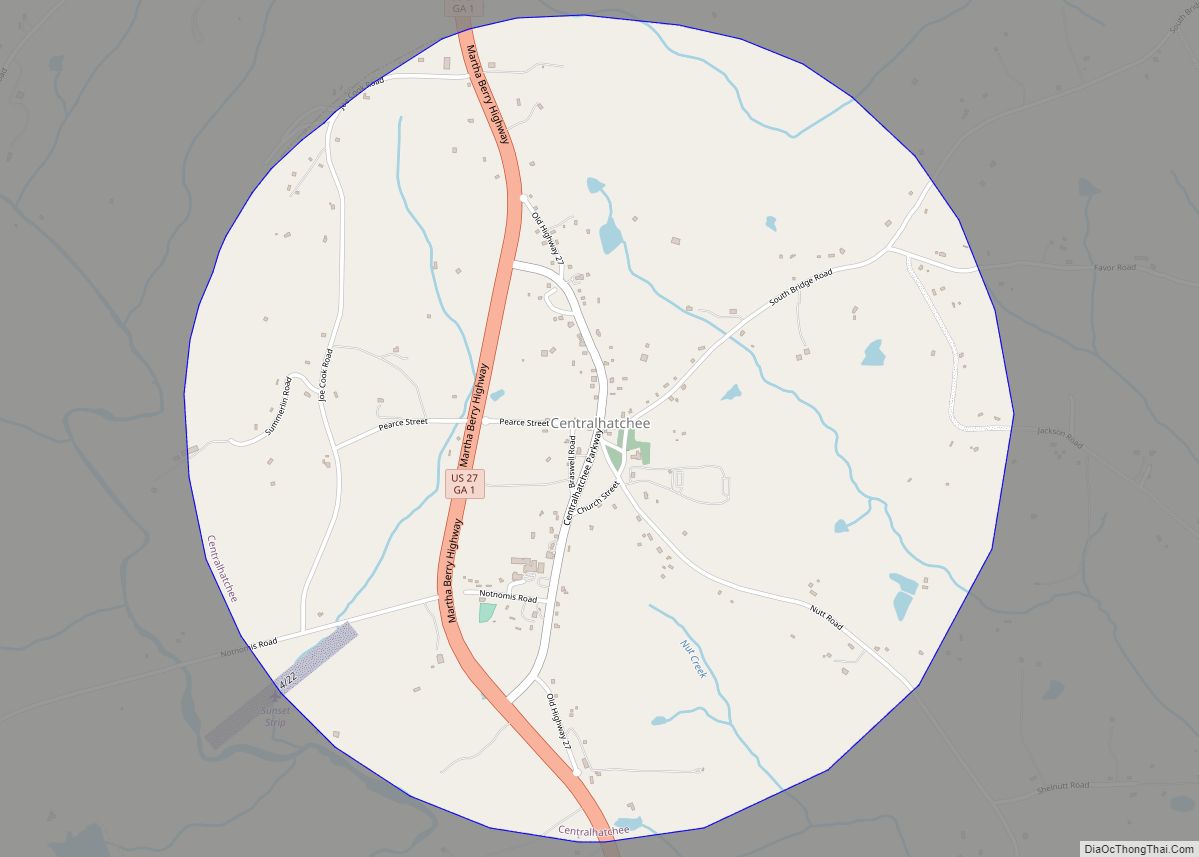 Map of Centralhatchee town