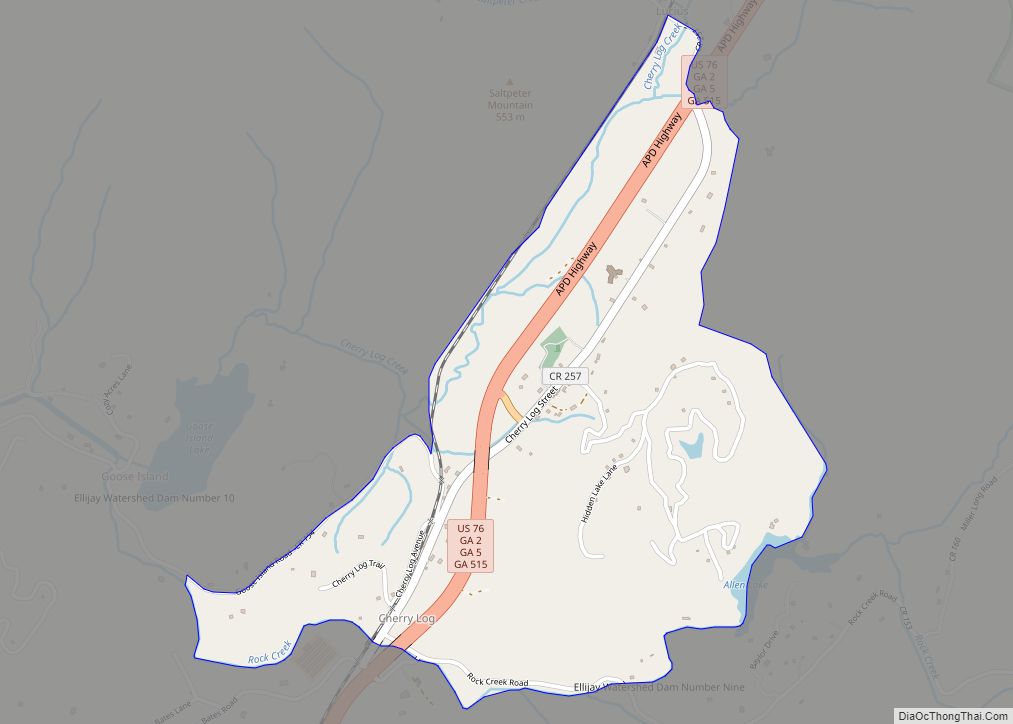 Map of Cherry Log CDP