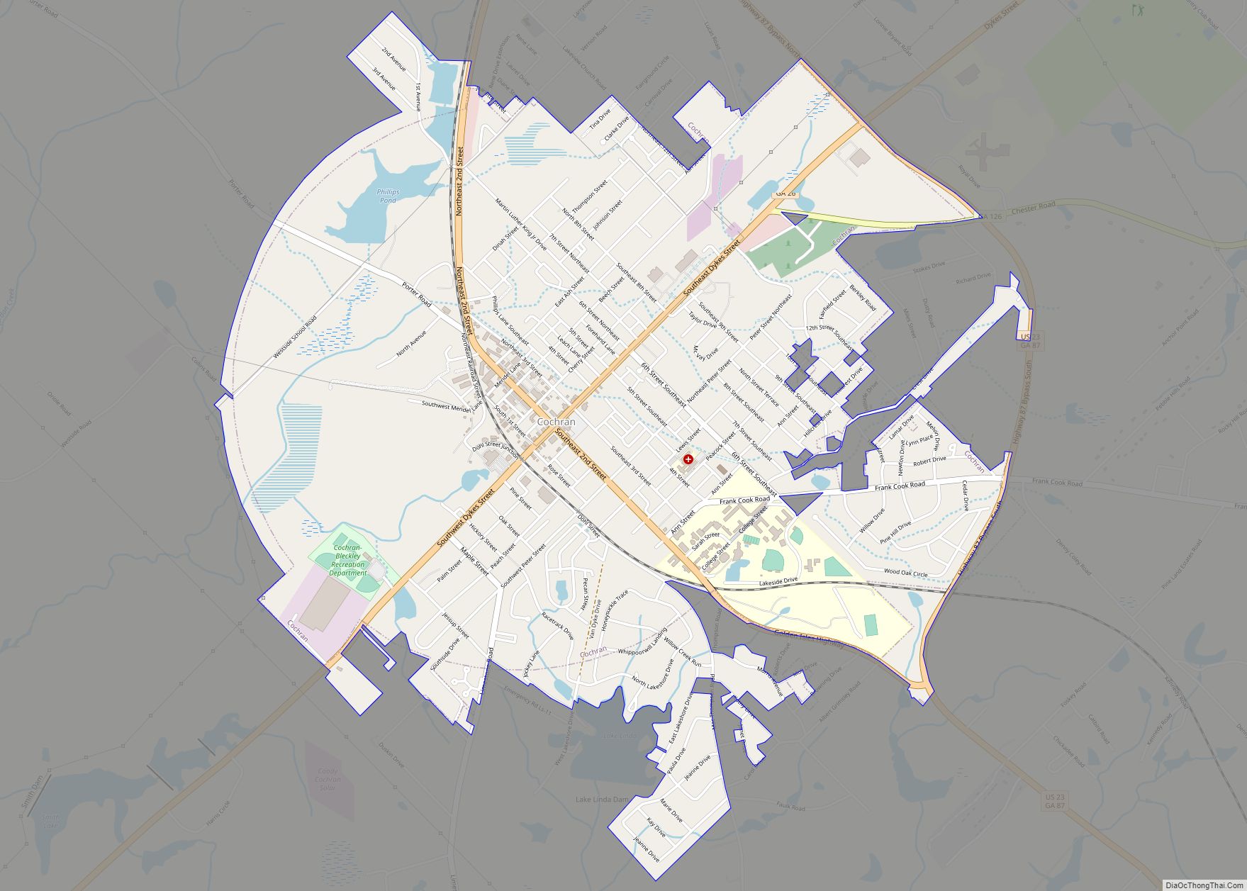 Map of Cochran city