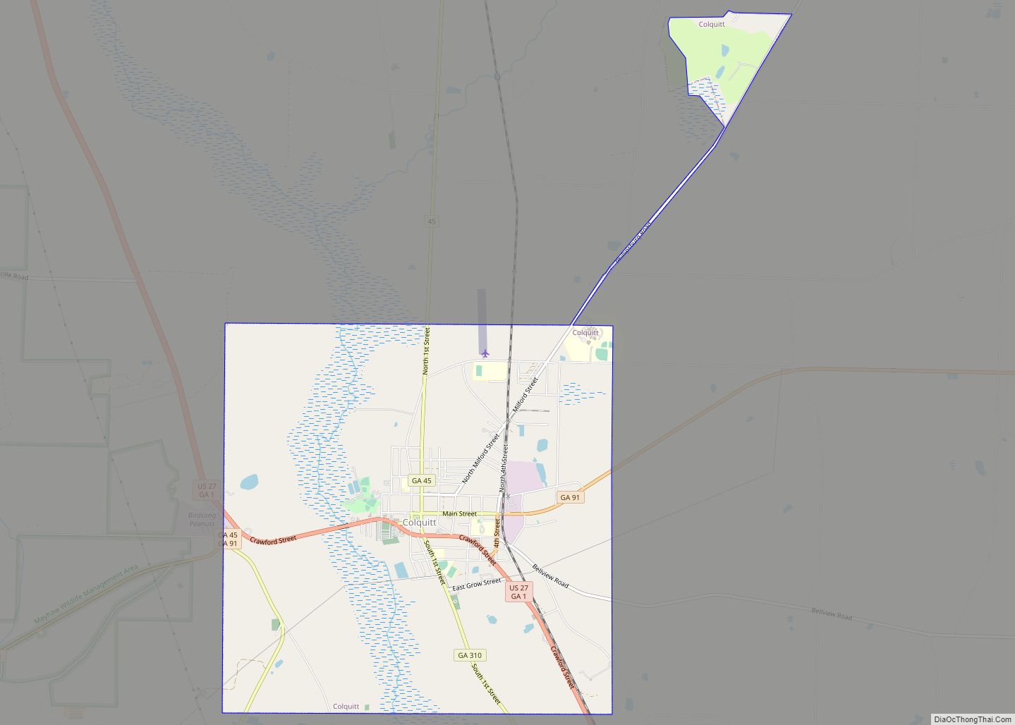 Map of Colquitt city