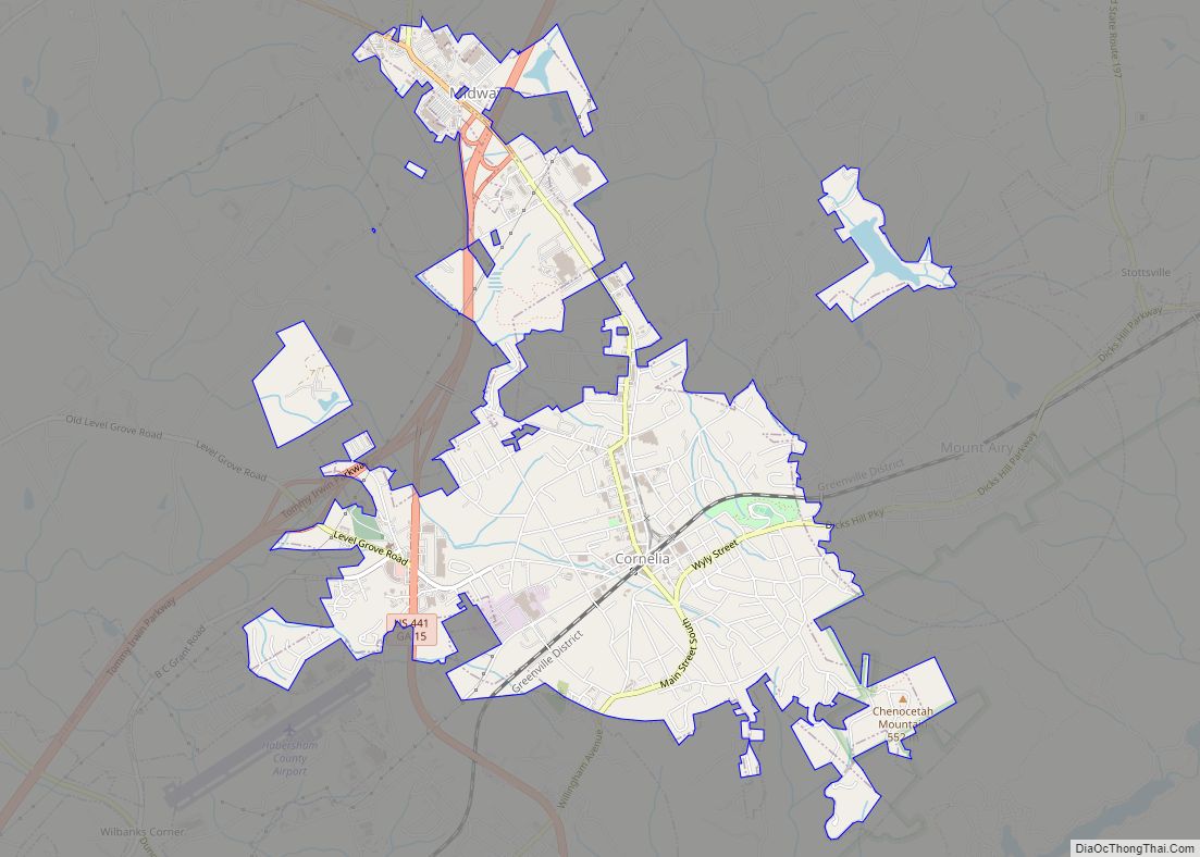 Map of Cornelia city