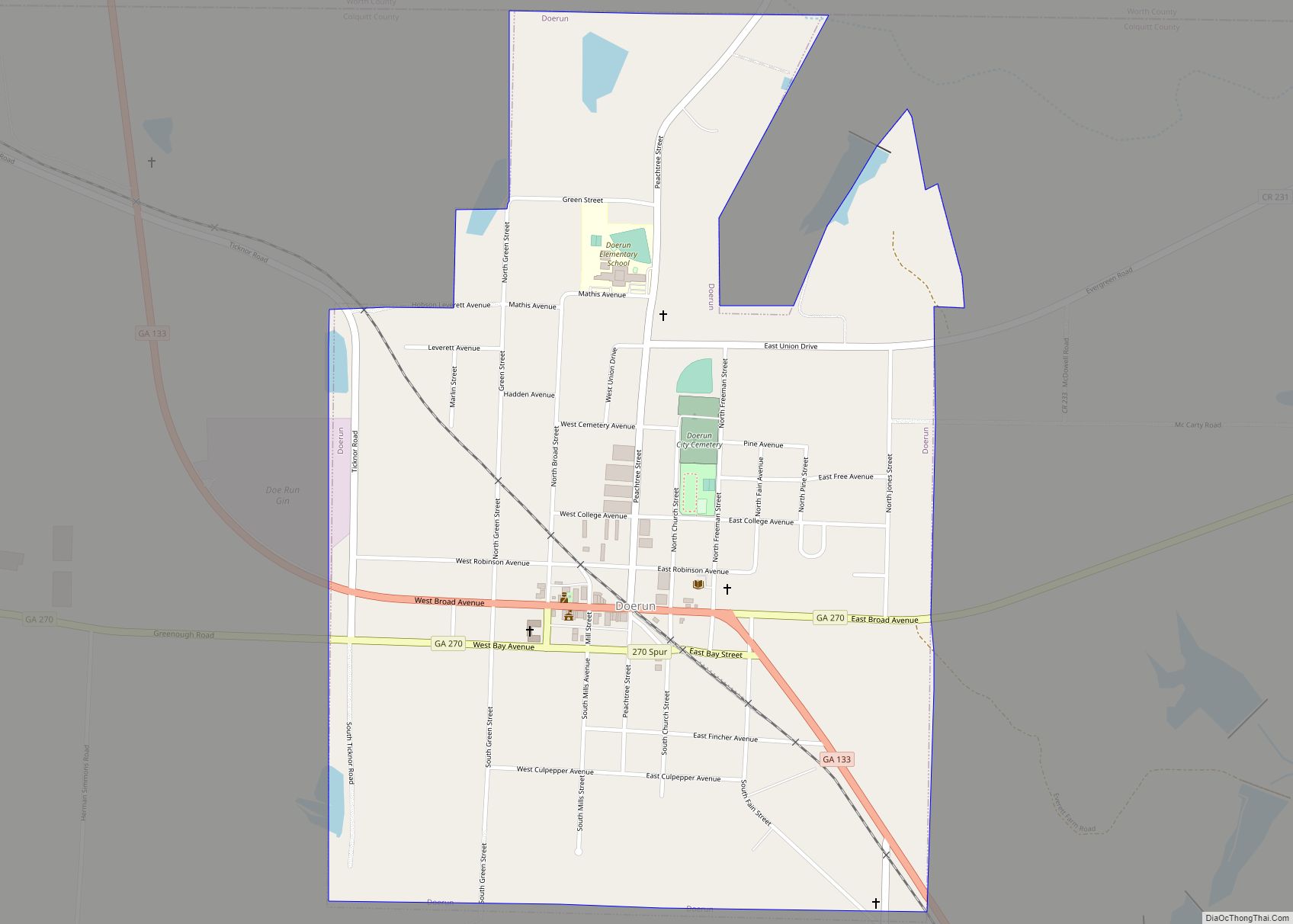 Map of Doerun city