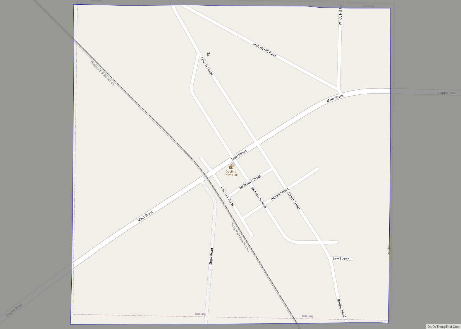 Map of Dooling town