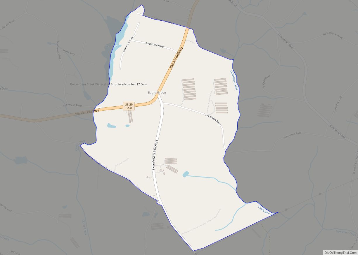 Map of Eagle Grove CDP, Georgia