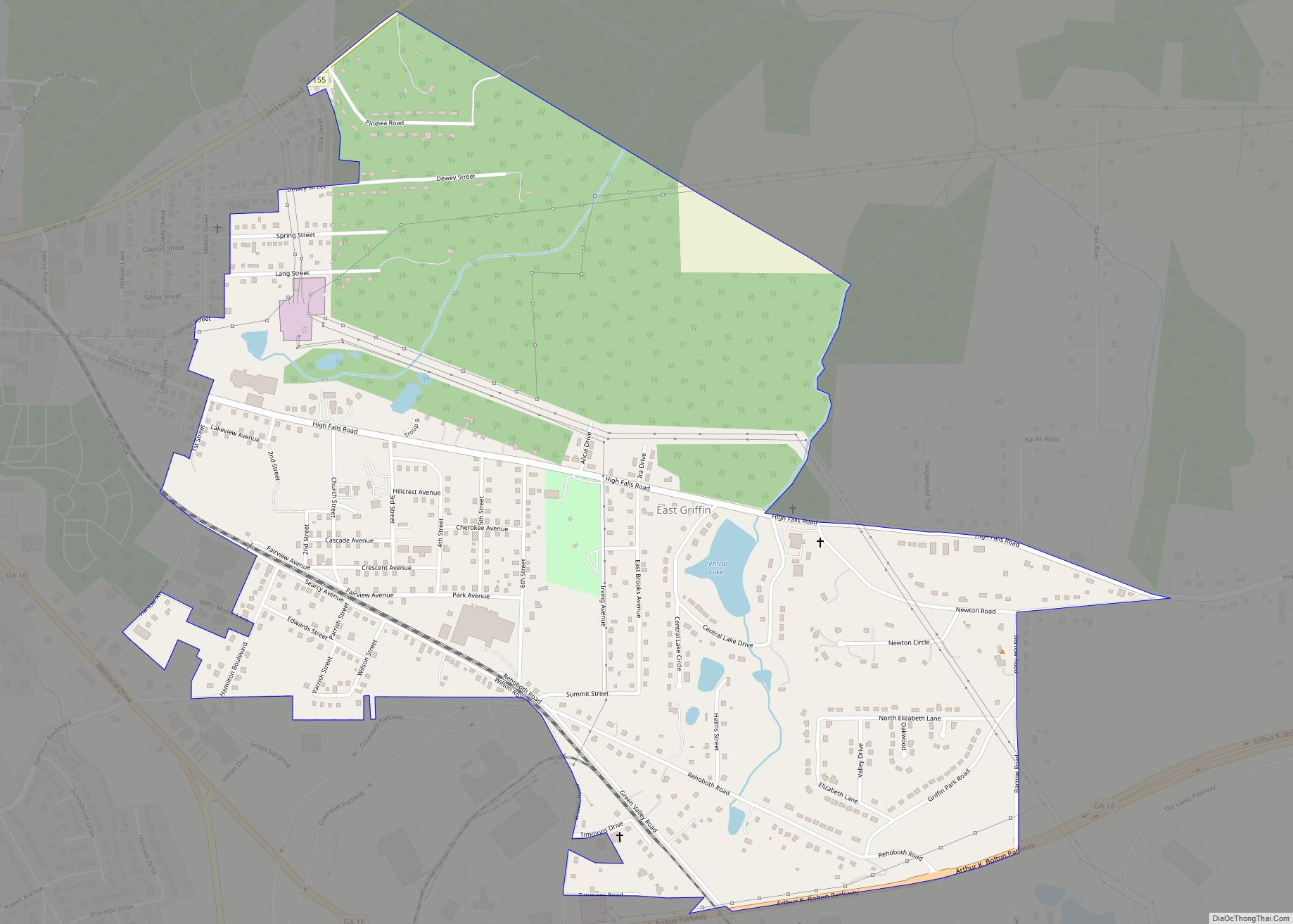 Map of East Griffin CDP