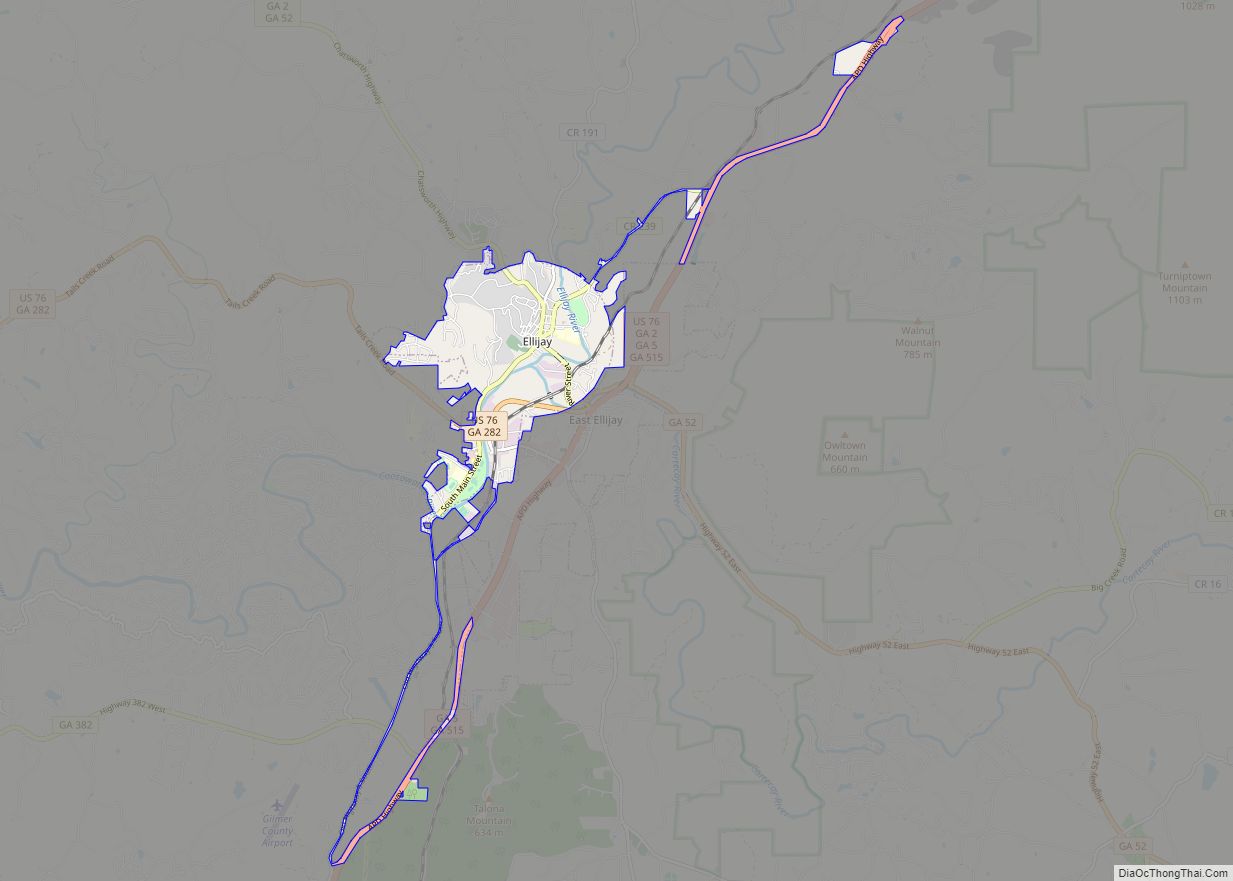 Map of Ellijay city