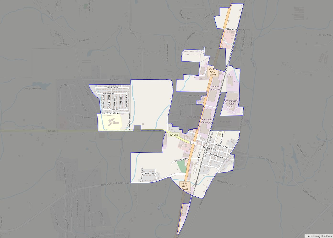 Map of Eton city