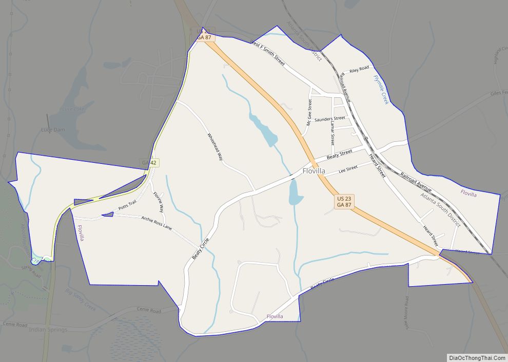 Map of Flovilla city