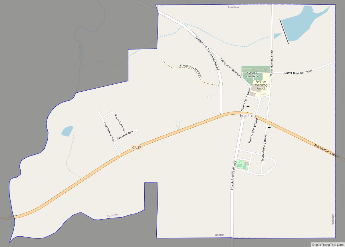 Map of Funston city