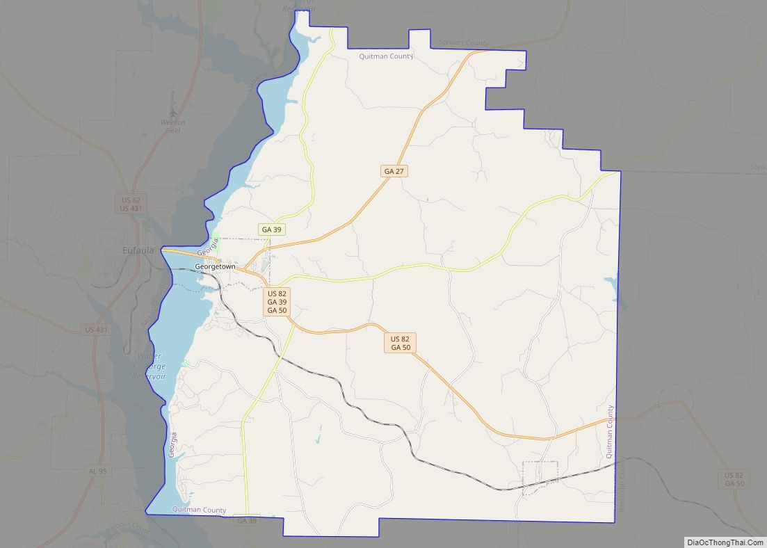 Map of Georgetown-Quitman County unified government