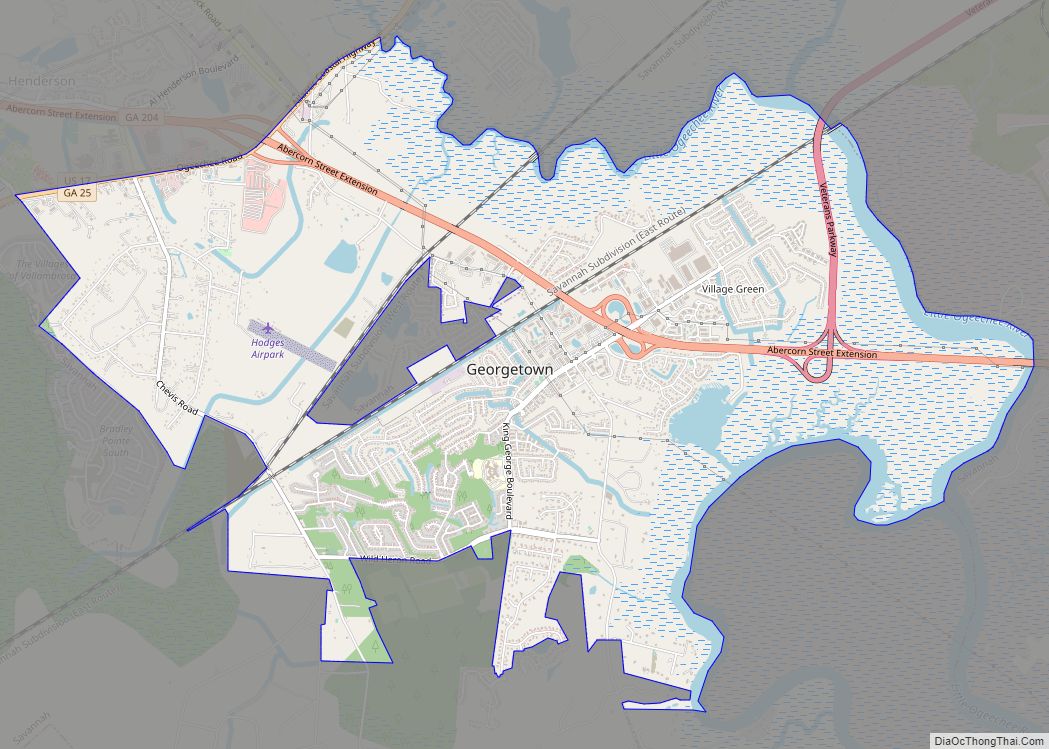 Map of Georgetown CDP, Georgia