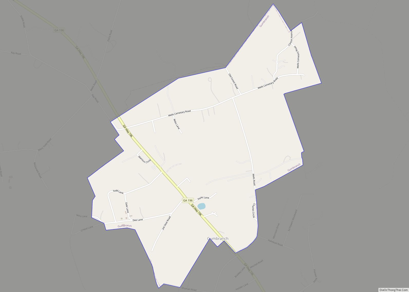 Map of Gumbranch city