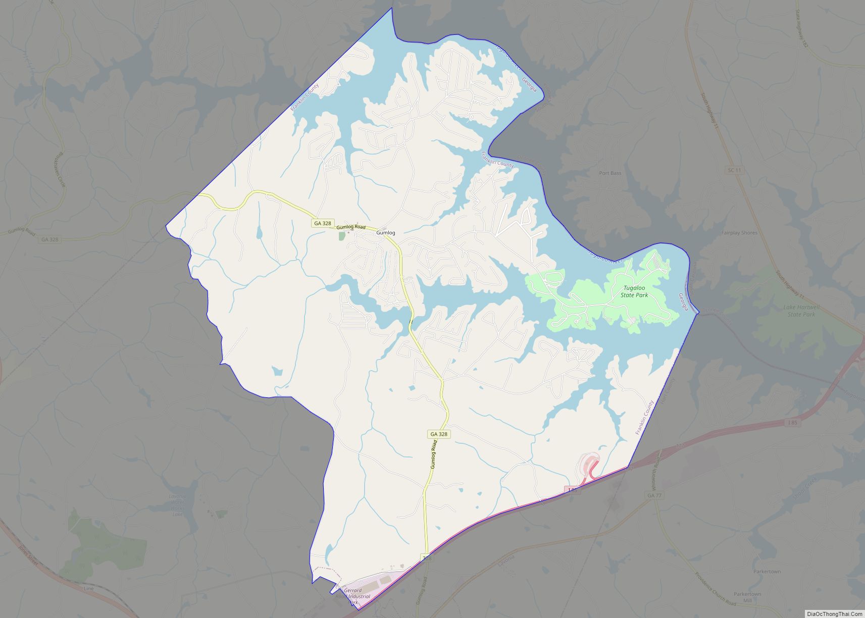 Map of Gumlog CDP