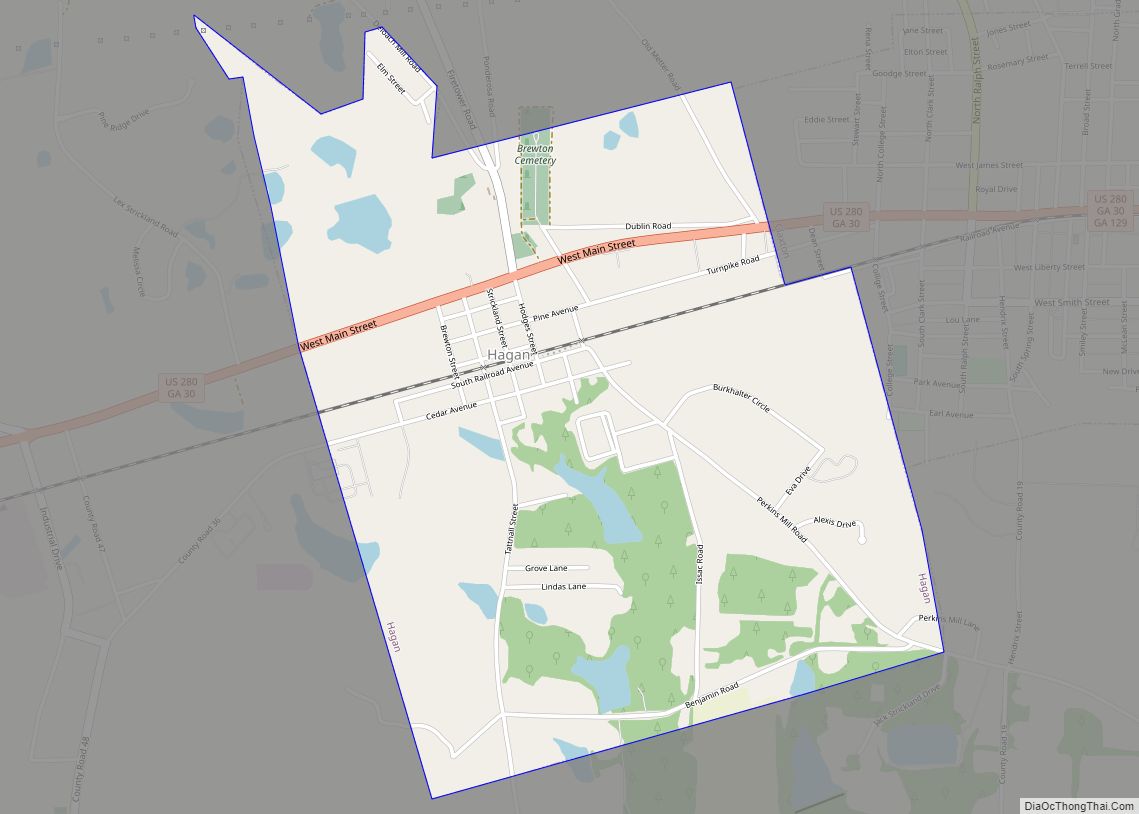 Map of Hagan city