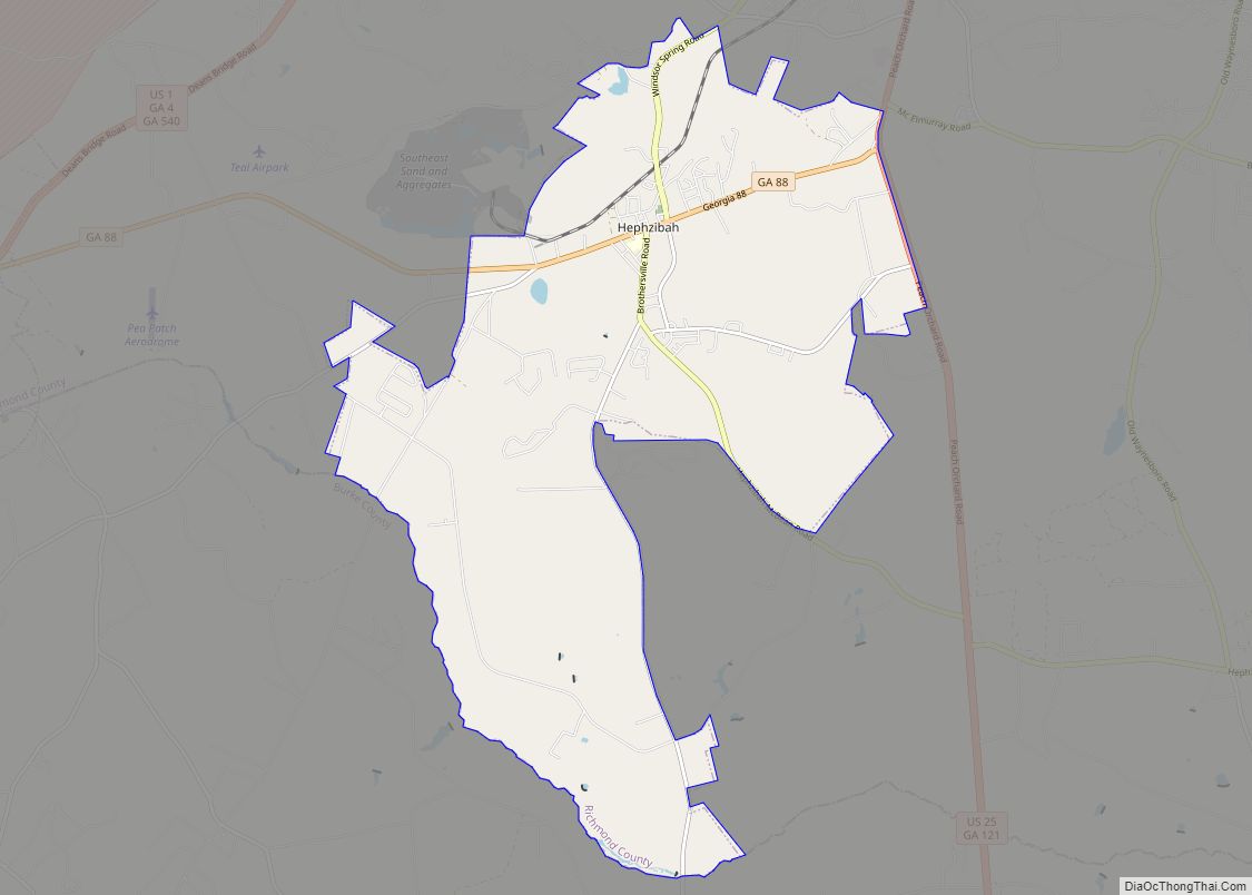 Map of Hephzibah city