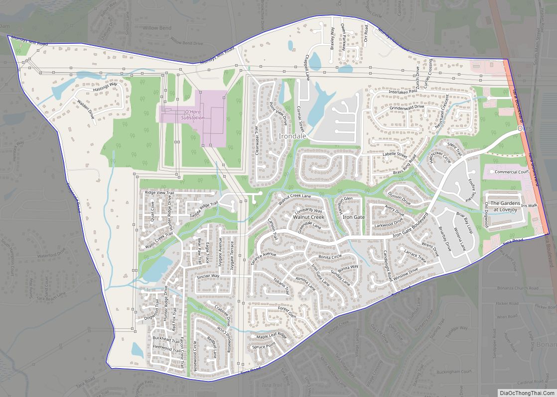 Map Of Irondale Cdp Georgia 7502