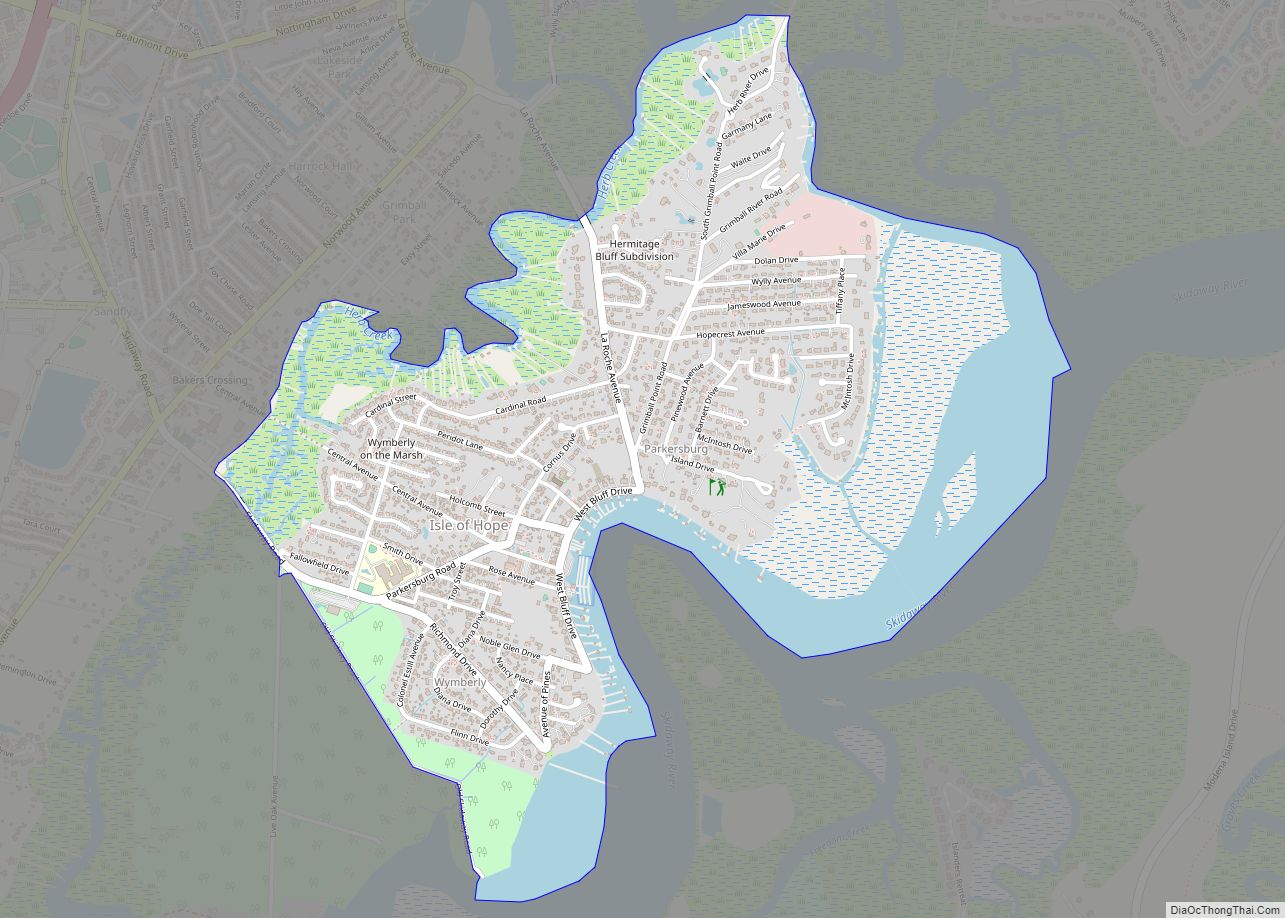 Map of Isle of Hope CDP