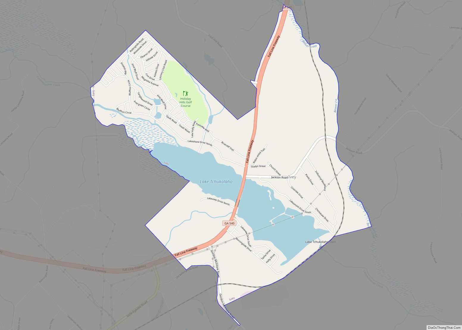 Map of Ivey city